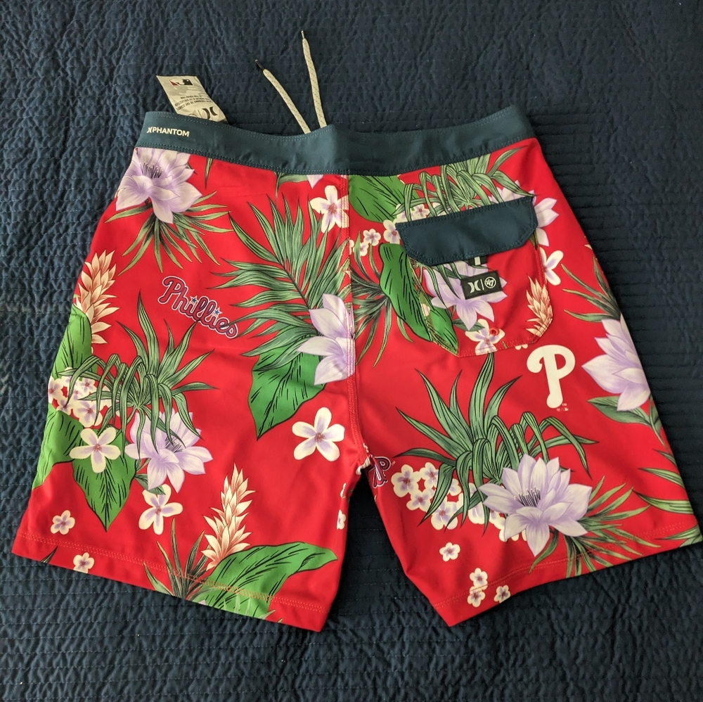 Hurley MLB Phantom Men 32 Inch Waist Philadelphia Phillies Boardshort 042025 - Picture 7 of 7